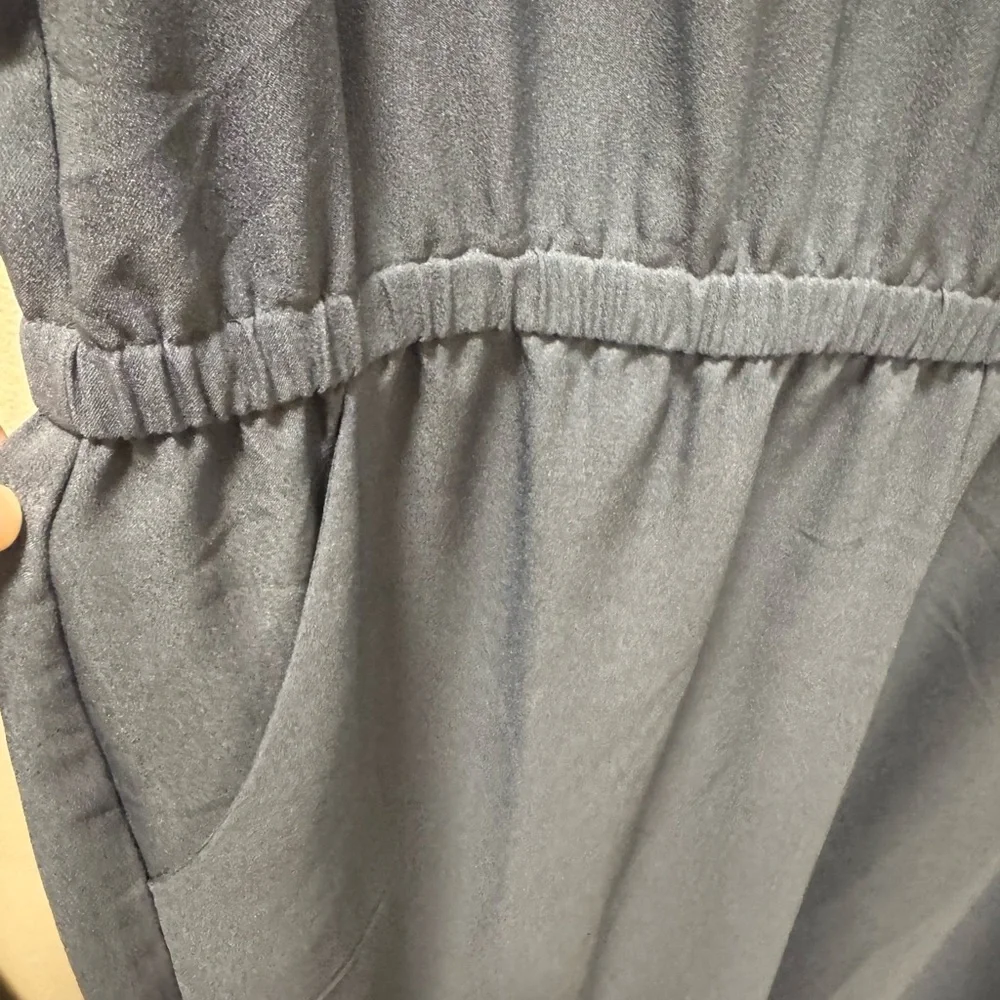 Steel Blue Ruffle Jumpsuit - Picture 4 of 5